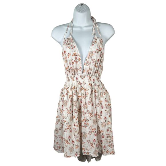 Daizy Cottage Boho Bohemian Floral Open Back Mini Dress Size Medium NEW - Picture 1 of 5